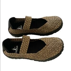 Corkys Shoes Flats Liz Metallic Bronze Gold Mary Jane Slip On Shoes Size 7 NWOB